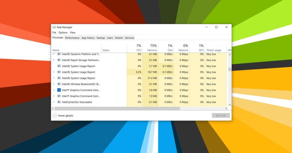 Task Manager performance