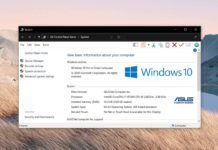 Windows 10 Control Panel applet