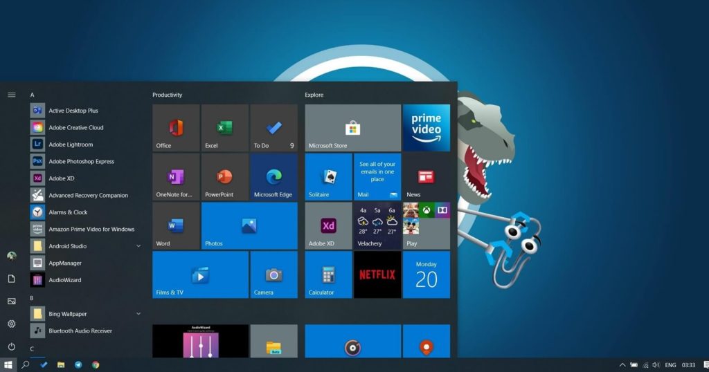 Windows 10 Start Menu tiles