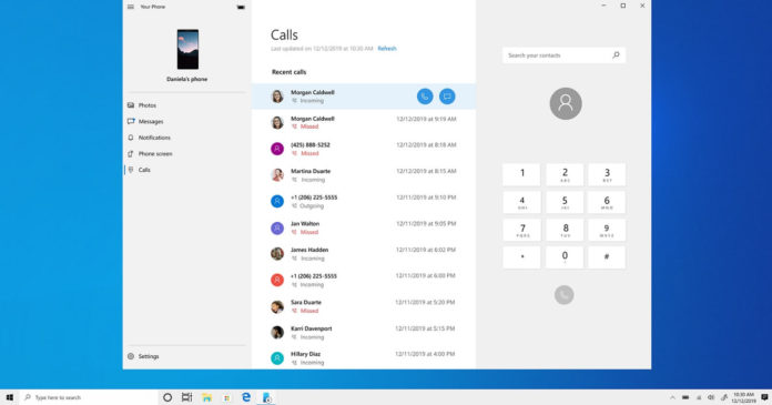 Windows 10 Your Phone app