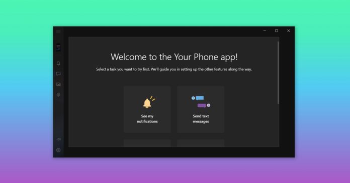 Windows 10 Your Phone app setup