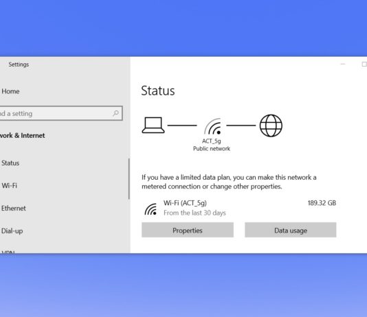 Windows 10 metered connection