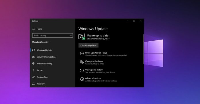 Windows 10 optional updates page