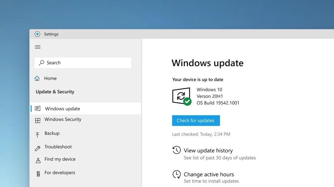 Windows Update rounded UI