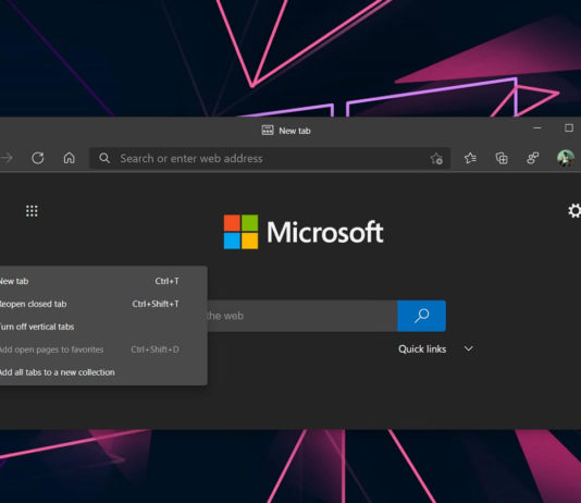 Chromium Edge Fluent UI