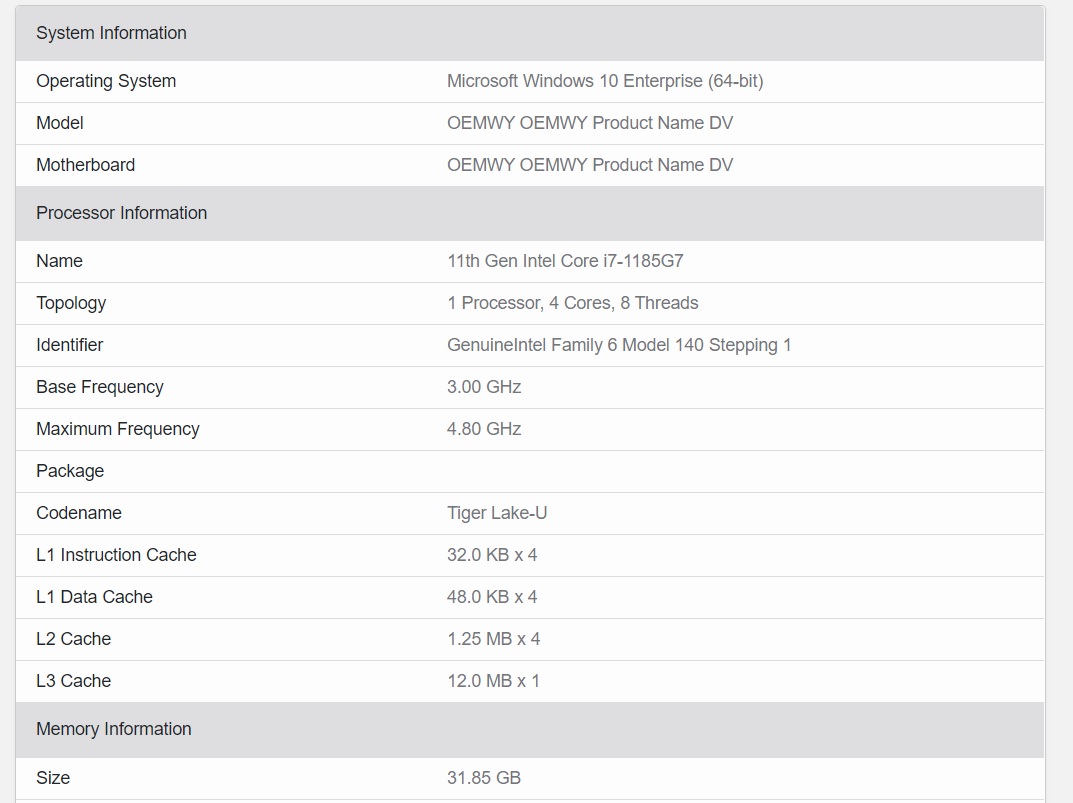 Surface Pro benchmark