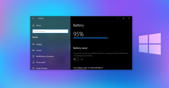 Windows 10 Battery Settings