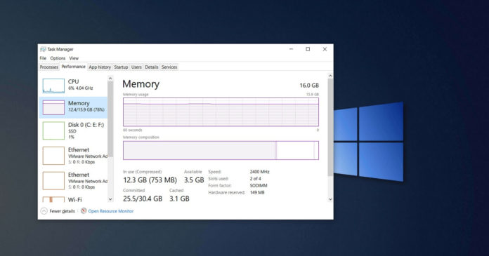 Windows 10 RAM usage