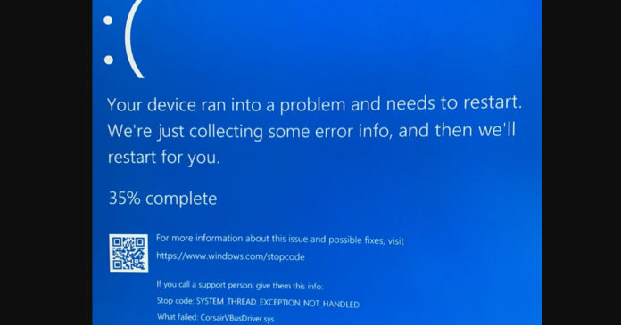 Windows CorsairVBusDriver error
