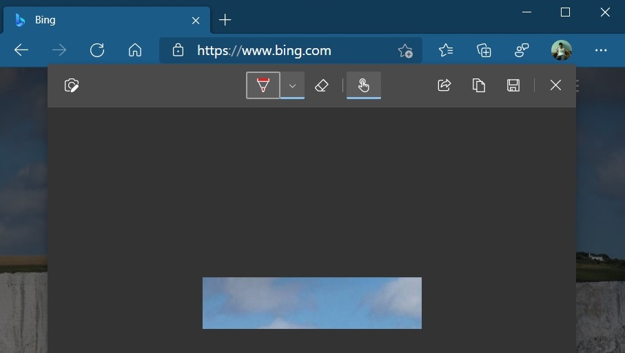 Edge web inking feature