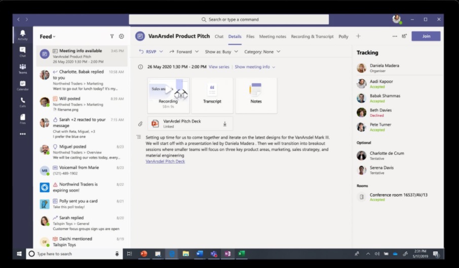 Microsoft Teams recap feature
