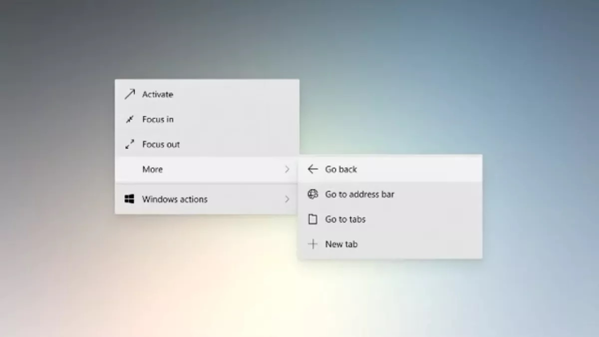 Windows 10 context menu