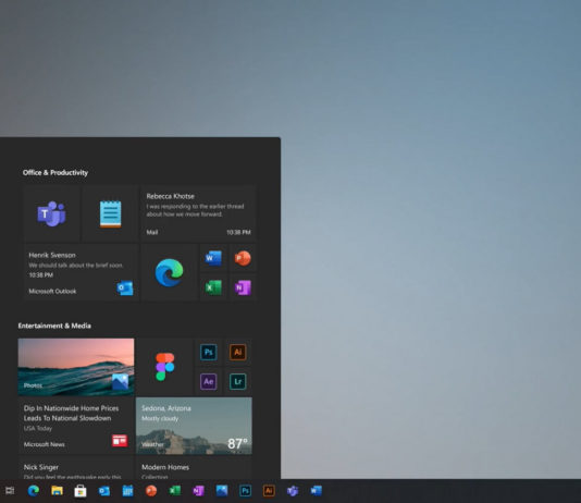 Windows 10 dark interface