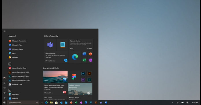 Windows 10 dark interface