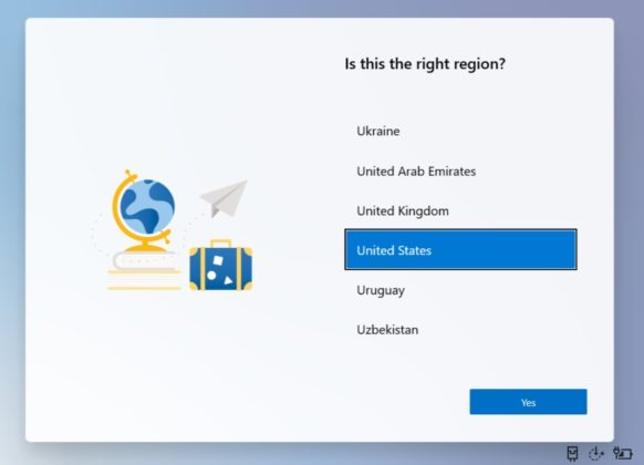 Windows 10X region