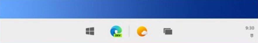 Windows 10X taskbar