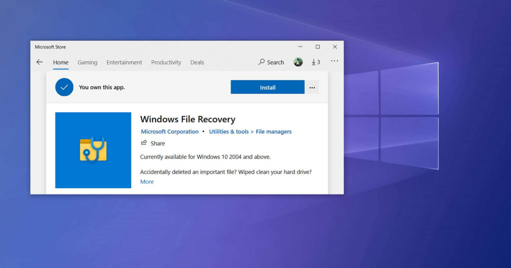 windows file recovery windows file recovery