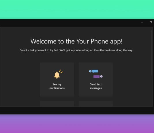 Windows Your Phone app