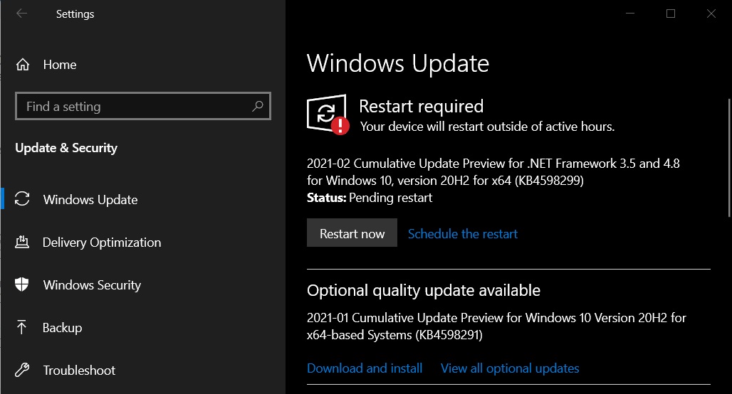 KB4598291 update