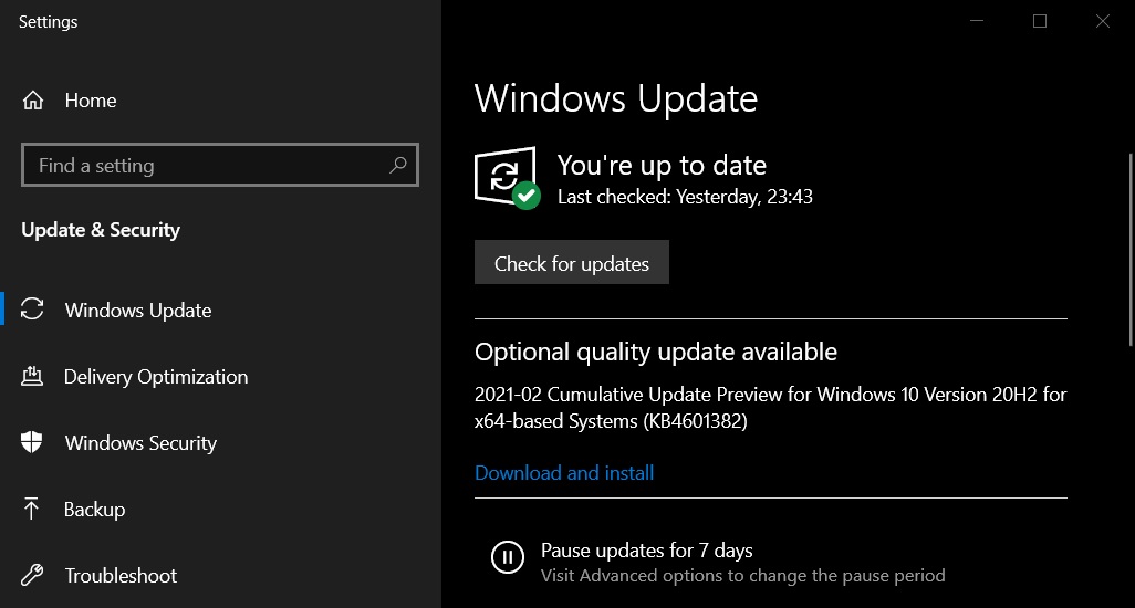 KB4601382 update