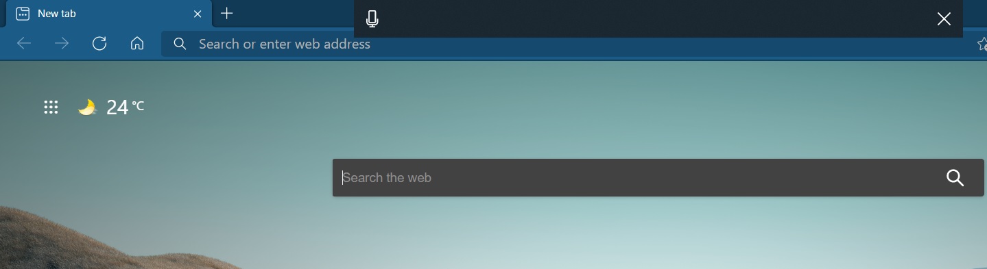 Microsoft Edge voice search