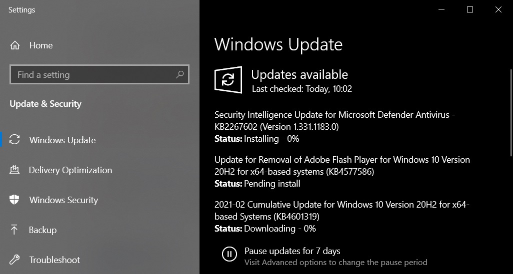 Windows 10 KB4577586