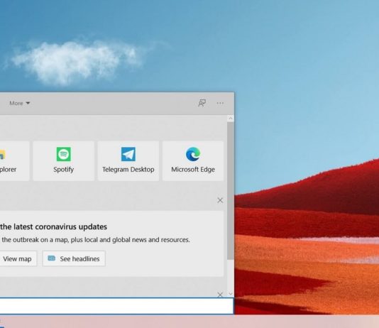 Windows 10 Search feature