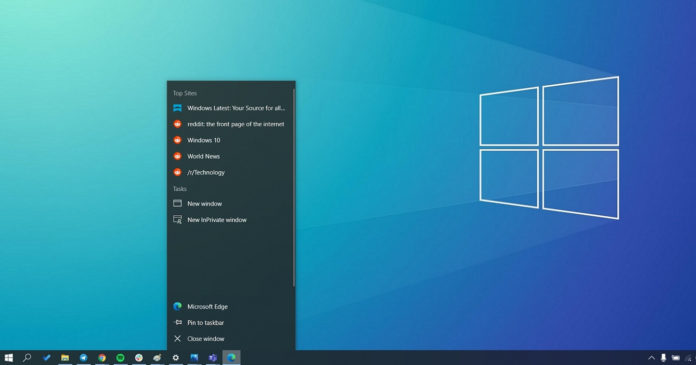 Windows 10 taskbar