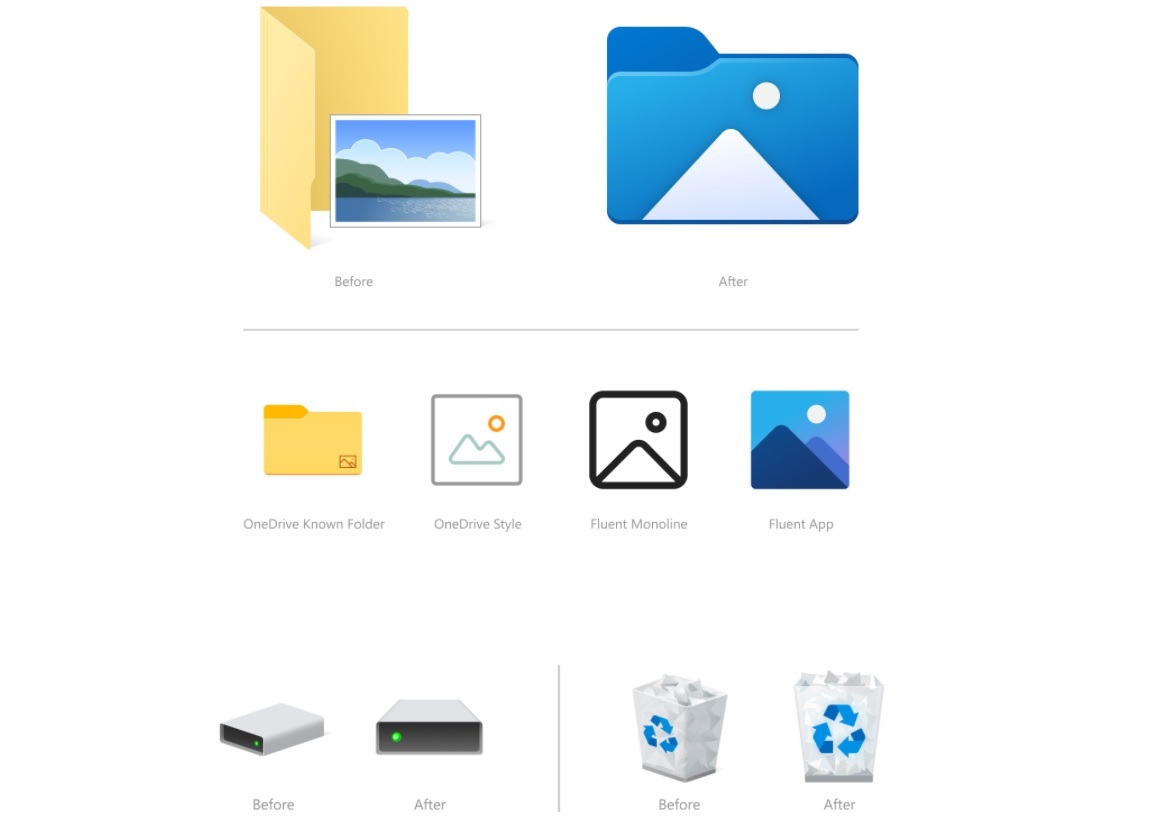 File Explorer new icons
