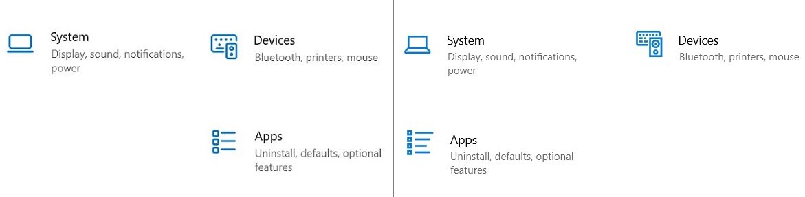 New icons