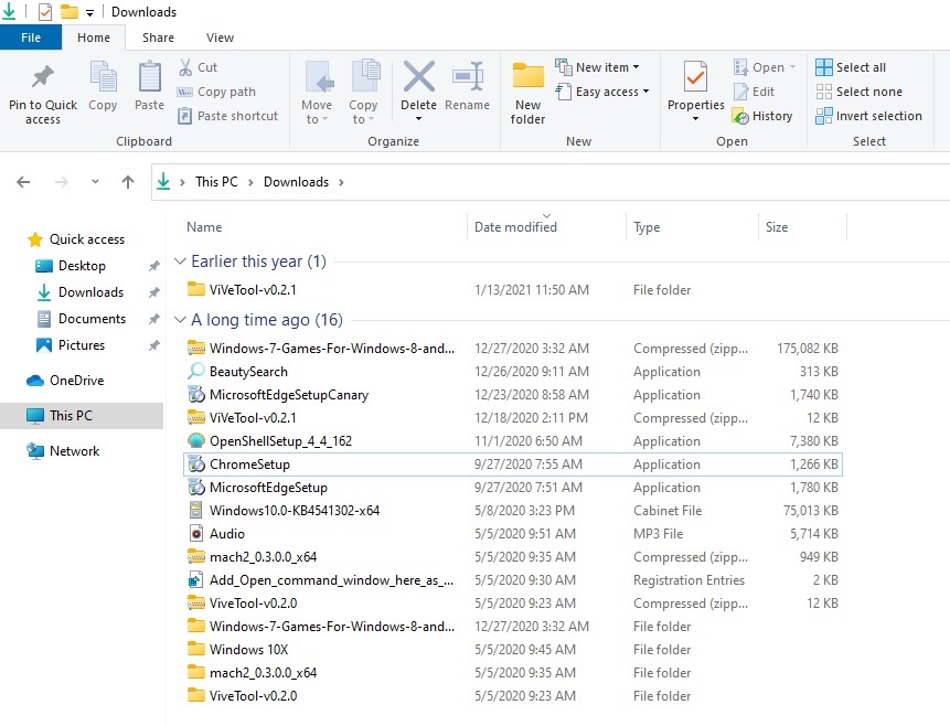 Old File Explorer UI