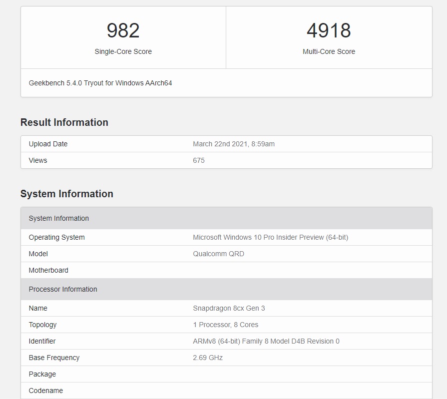 Snapdragon 8cx Gen 3