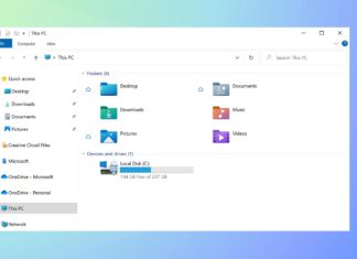 Windows 10 File Explorer UI