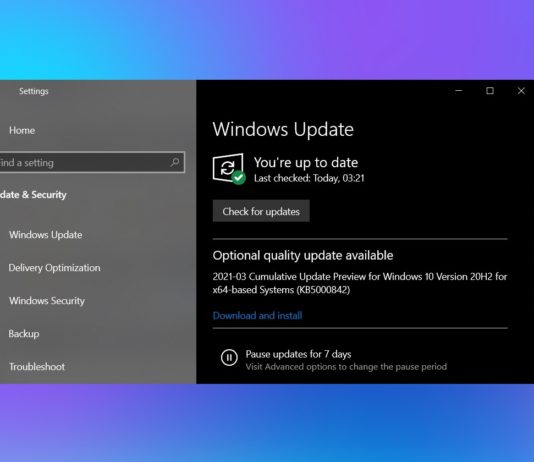 Windows 10 KB5000842 (20H2) released with performance boost