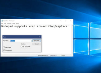 Windows 10 Notepad