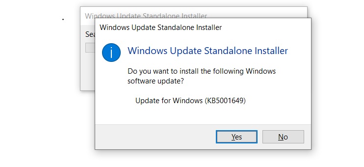 Windows Update installer