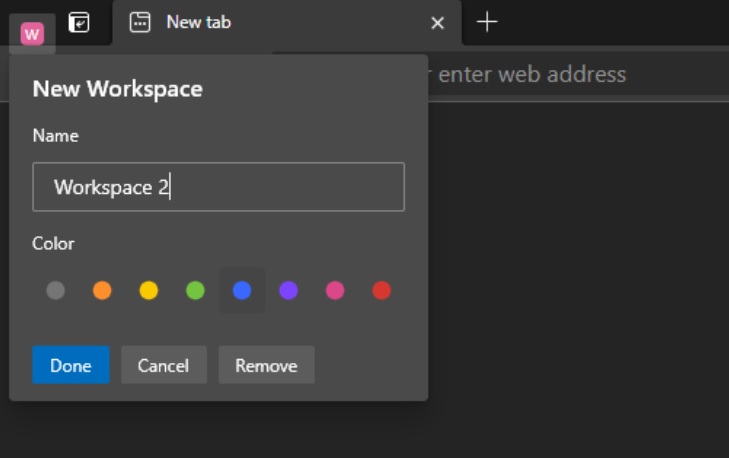 Edge tab grouping