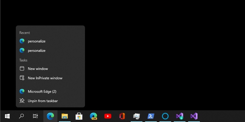 Floating taskbar