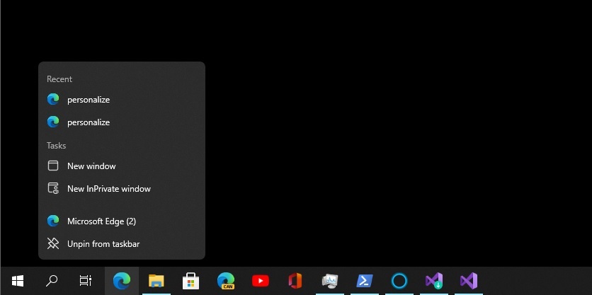 Floating taskbar