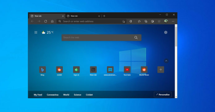Microsoft Edge tab grouping