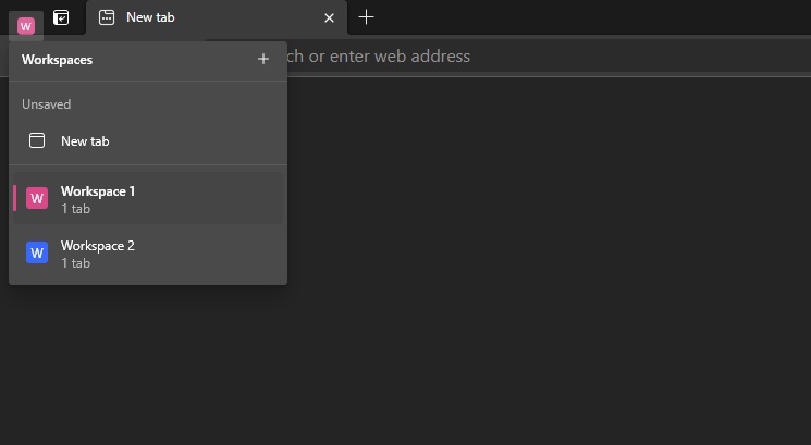 Microsoft Edge workspaces pane