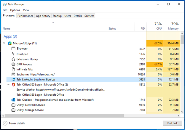 Task Manager for Edge