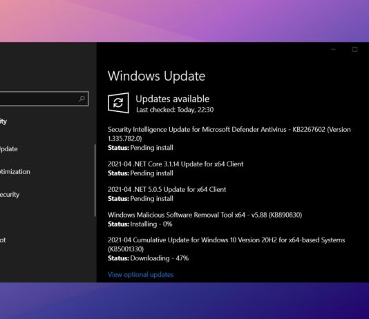 Windows 10 KB5001330