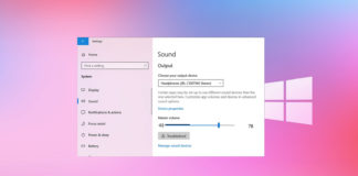Windows 10 sound settings