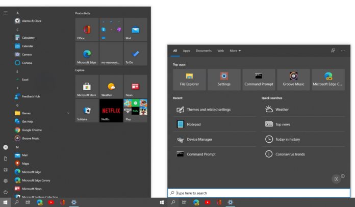You can soon resize Windows 10 Start Menu without affecting the Search UI