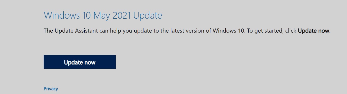 Install Windows 10 May 2021 Update