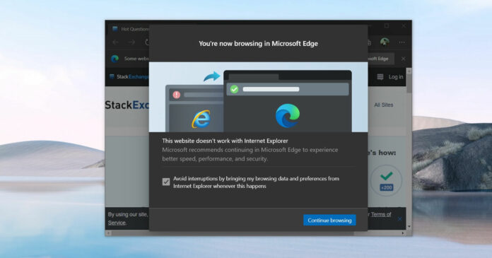 Internet Explorer on Windows 10