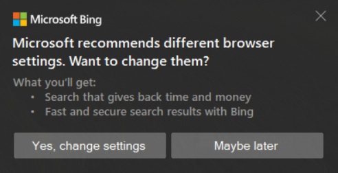 Microsoft Bing ad