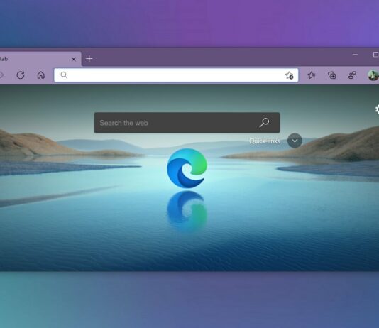 Microsoft Edge flyout menu
