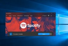 Spotify Windows 10 app